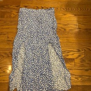 Lilac floral maxi skirt